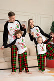 Famiglia di Natale Nero Bianco Cervo Stampato Pigiama A Quadri Set