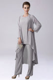 Sliver Jumpsuit / Tailleur pantalone separa pavimento-lunghezza chiffon madre del vestito da sposa