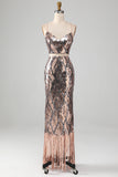 Sparkly Abito da ballo a tubino a due pezzi con frange