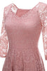 Carica l&#39;immagine nel visualizzatore di Gallery, Blush V-Neck 3/4 Maniche Pizzo Party Dress