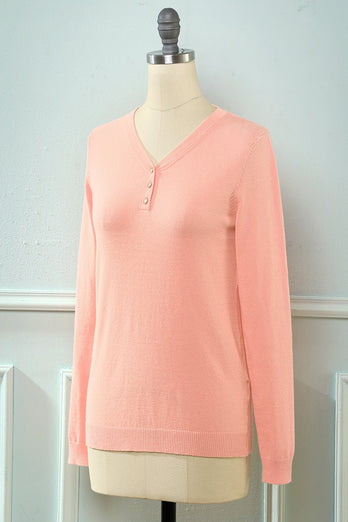 Maglione a maglia rosa
