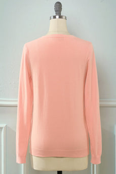 Maglione a maglia rosa