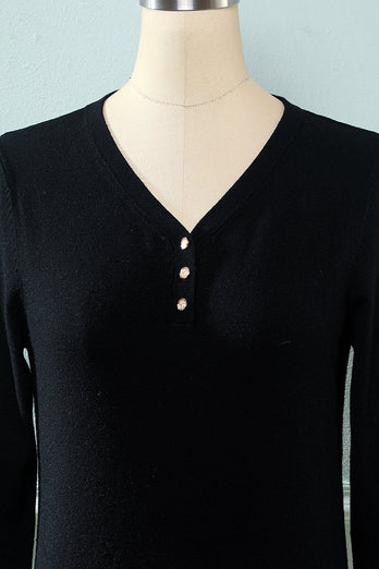 Maglione pullover impastato nero