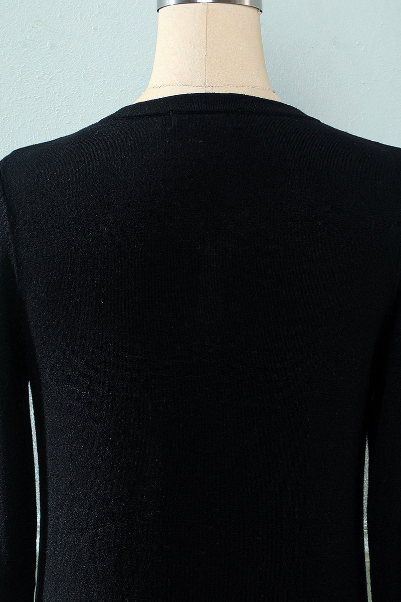 Carica l&#39;immagine nel visualizzatore di Gallery, Maglione pullover impastato nero