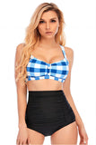 Plaid Halter Costumi da bagno a due pezzi