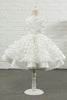 Carica l&#39;immagine nel visualizzatore di Gallery, Bianco Applique Senza Maniche Fiore Ragazza Vestito