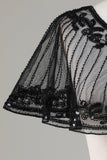 Mantello da donna anni '20 glitterato con perline nere