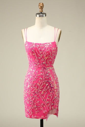 Elegante corsetto indietro aderente Homecoming Dress con nappa