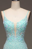 Paillettes Sparkly Mermaid Prom Dress con fessura