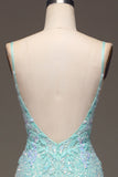 Paillettes Sparkly Mermaid Prom Dress con fessura