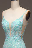 Paillettes Sparkly Mermaid Prom Dress con fessura