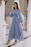 Blu Maniche Lunghe Mother Dress