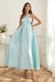 Una spalla Light Green Mother Dress