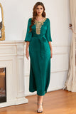 Abito Madre della Sposa Verde Smeraldo con Appliques
