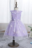 Carica l&#39;immagine nel visualizzatore di Gallery, Purple Doll Collar Flower Girl Dress con pizzo