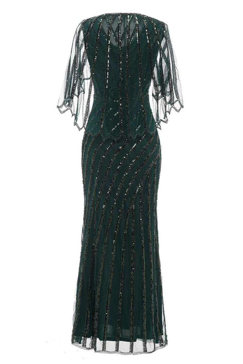 Carica l&#39;immagine nel visualizzatore di Gallery, Paillettes verde scuro Madre del vestito della sposa