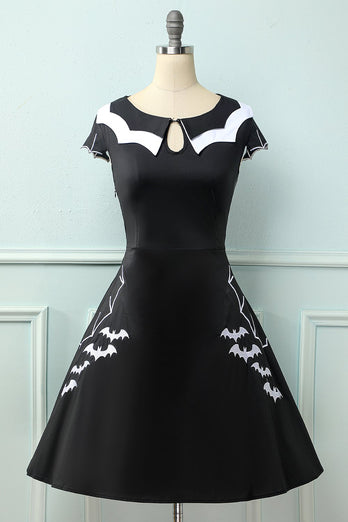 Abito nero 1950S Bat Cape Swing