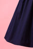 Carica l&#39;immagine nel visualizzatore di Gallery, Navy Blue Patchwork scollo a V vestito casuale Wrap