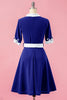 Carica l&#39;immagine nel visualizzatore di Gallery, Verde Patchwork scollo a V swing Party Dress