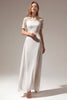 Carica l&#39;immagine nel visualizzatore di Gallery, Prom Dress formale Bianco una linea con pizzo