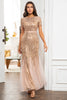 Carica l&#39;immagine nel visualizzatore di Gallery, Champagne Paillettes Madre della Sposa Abito