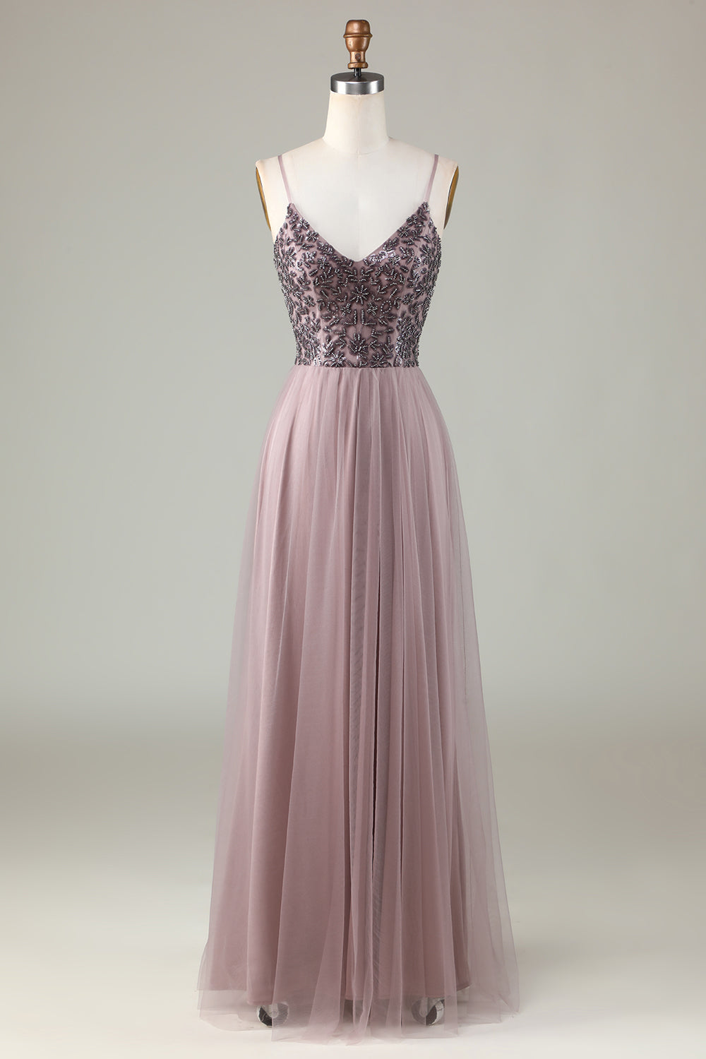 Abito Donna Elegante In Chiffon - Taglia S, Grigio, Perfetto Per Matrimoni, Serate E Occasioni Speciali - Foto 9