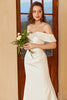 Carica l&#39;immagine nel visualizzatore di Gallery, Semplice abito da sposa Boho off the shoulder