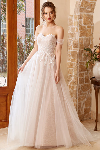 Appliques Tulle Halter Abito da sposa