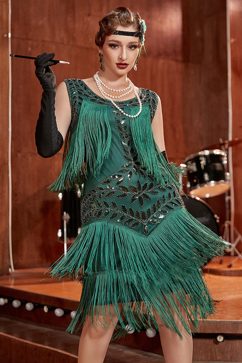 Costume charleston anni 20 con frange lilla da donna