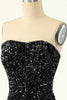 Carica l&#39;immagine nel visualizzatore di Gallery, Paillettes nere Bodycon Abito da cocktail