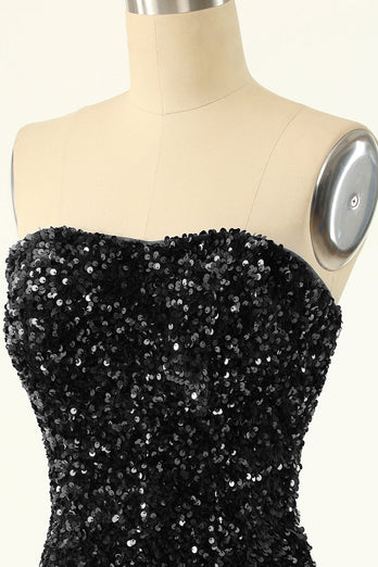 Paillettes nere Bodycon Abito da cocktail