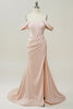 Carica l&#39;immagine nel visualizzatore di Gallery, Blush Off The Shoulder Mermaid Prom Dress