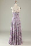 Abito da damigella di chiffon Boho fiore bianco nero
