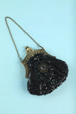Frange nere a maniche lunghe con paillettes Abiti anni '20 con set di accessori anni '20