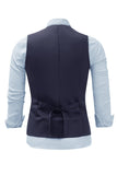 Gilet da uomo con catena Navy con set di accessori in 5 pezzi