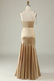 Abito da damigella d'onore a sirena floreale Boho blush