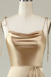 Abito da damigella d'onore a sirena floreale Boho blush