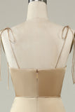 Abito da damigella d'onore a sirena floreale Boho blush
