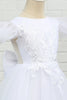 Carica l&#39;immagine nel visualizzatore di Gallery, Tulle bianco lunghezza pavimento fiore ragazza vestito