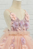 Carica l&#39;immagine nel visualizzatore di Gallery, Rosa Tulle Spaghetti Straps Flower Girl Dress
