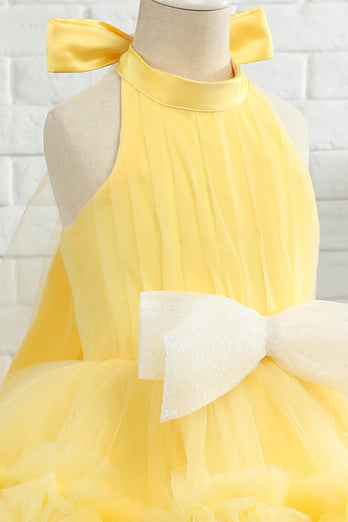 Giallo Halter Abiti cerimonia bambini