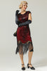 Carica l&#39;immagine nel visualizzatore di Gallery, Rossa paillettes abito flapper anni &#39;20 con nappa