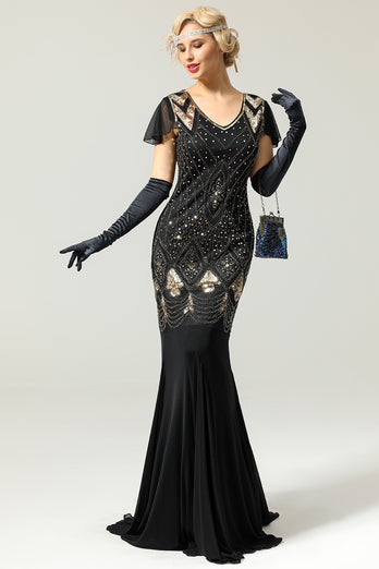 Abito anni '20 a sirena con paillettes