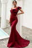 Carica l&#39;immagine nel visualizzatore di Gallery, Una spalla Sirena Borgogna Prom Dress