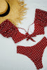 Carica l&#39;immagine nel visualizzatore di Gallery, Puff Sleeve Polka Dot V-Neck Bikini