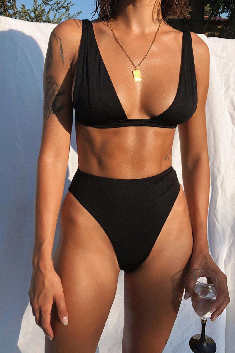 Carica l&#39;immagine nel visualizzatore di Gallery, Bikini solido a due pezzi