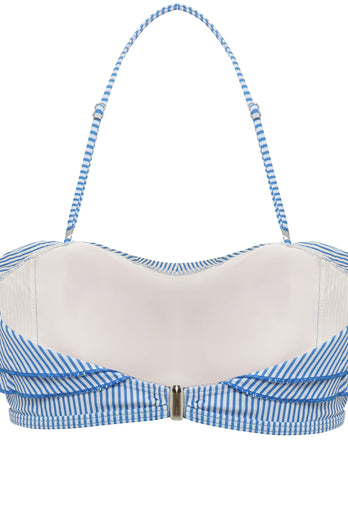Bikini a due pezzi a strisce blu