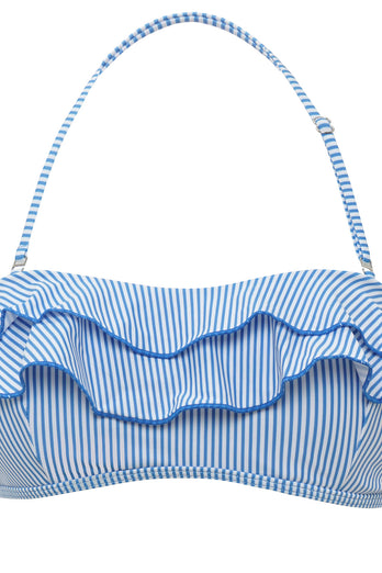 Bikini a due pezzi a strisce blu