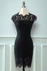Carica l&#39;immagine nel visualizzatore di Gallery, Abito in pizzo bodycon nero