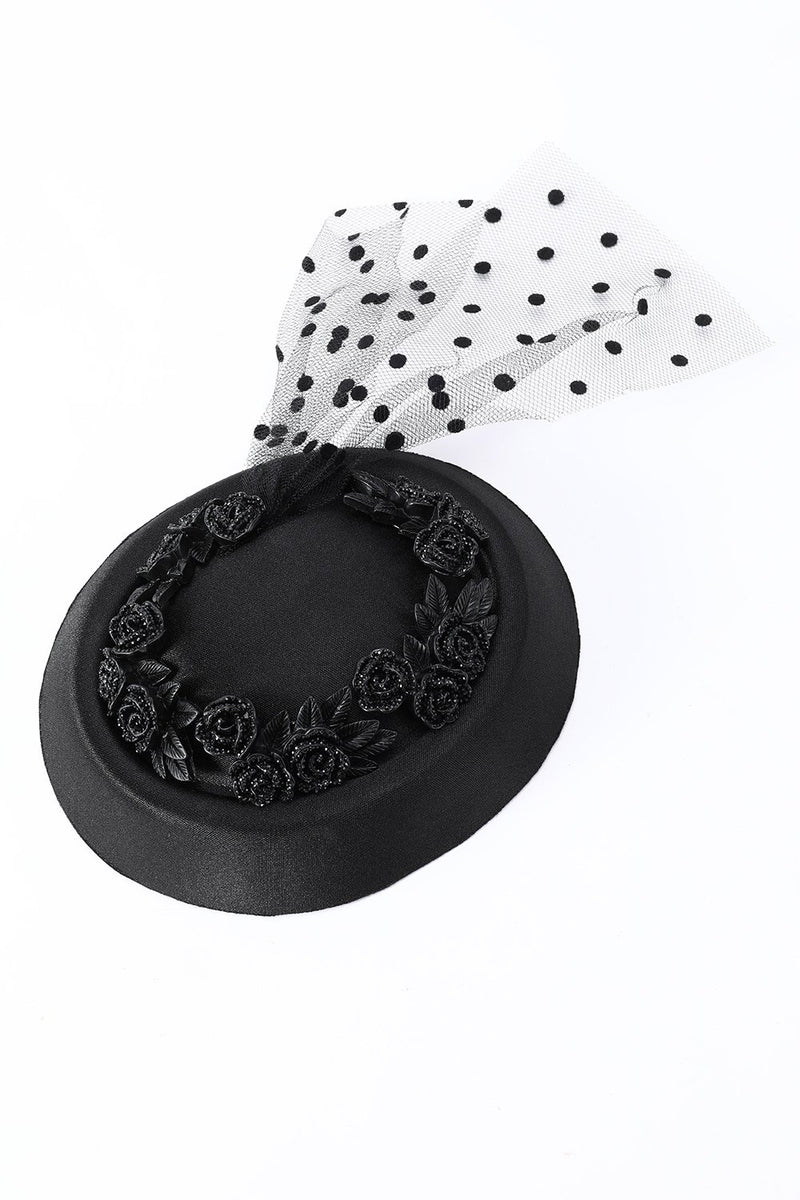 Carica l&#39;immagine nel visualizzatore di Gallery, Cappello da strega di Halloween da donna nera con applique